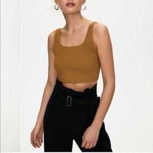 Sculpt Knit Tank Cropped, ribbed tank top